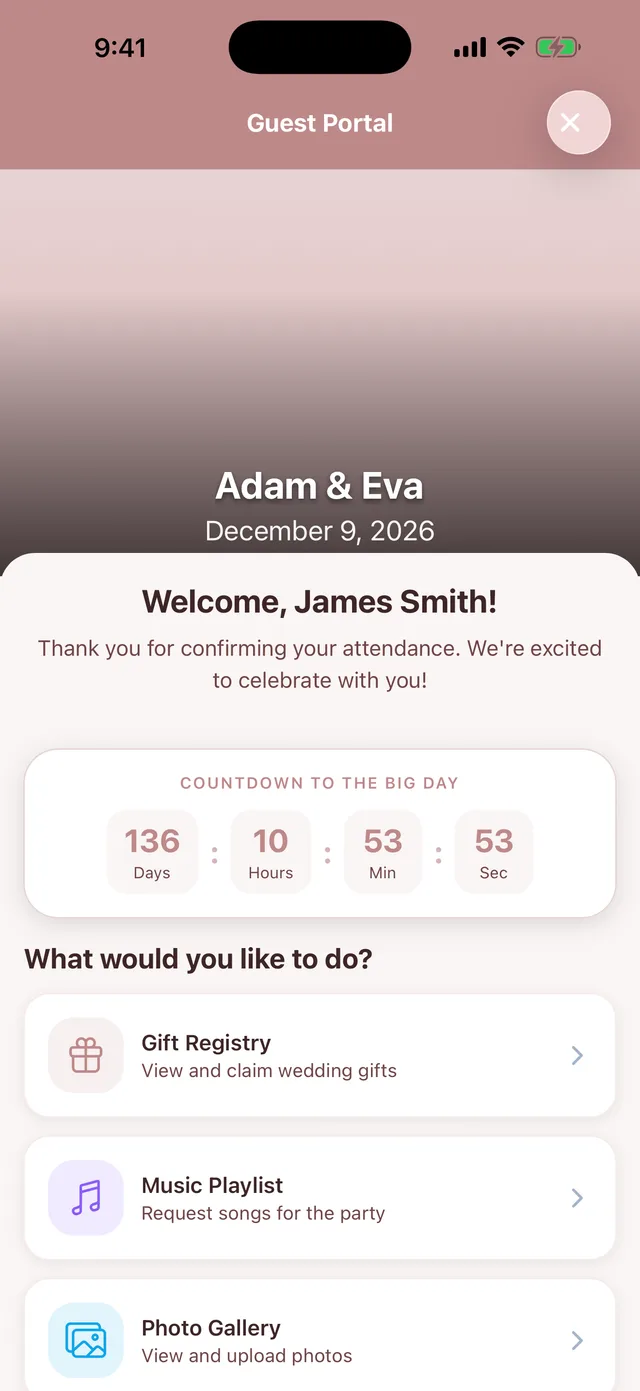 A wedding website for your guests